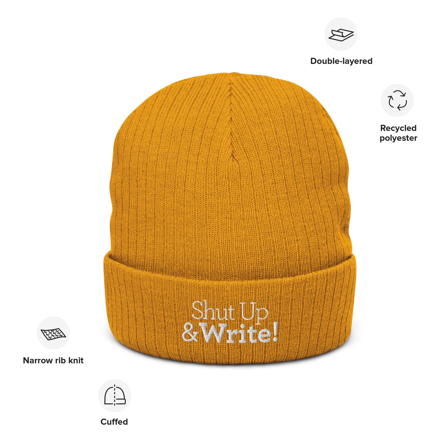 Ribbed knit beanie
