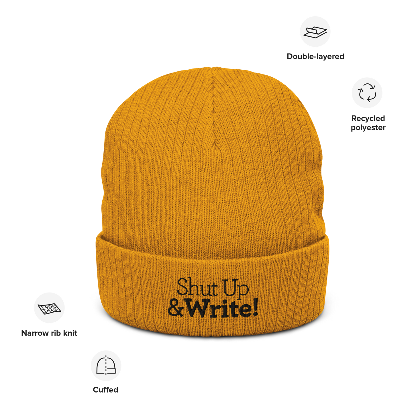 Ribbed knit beanie