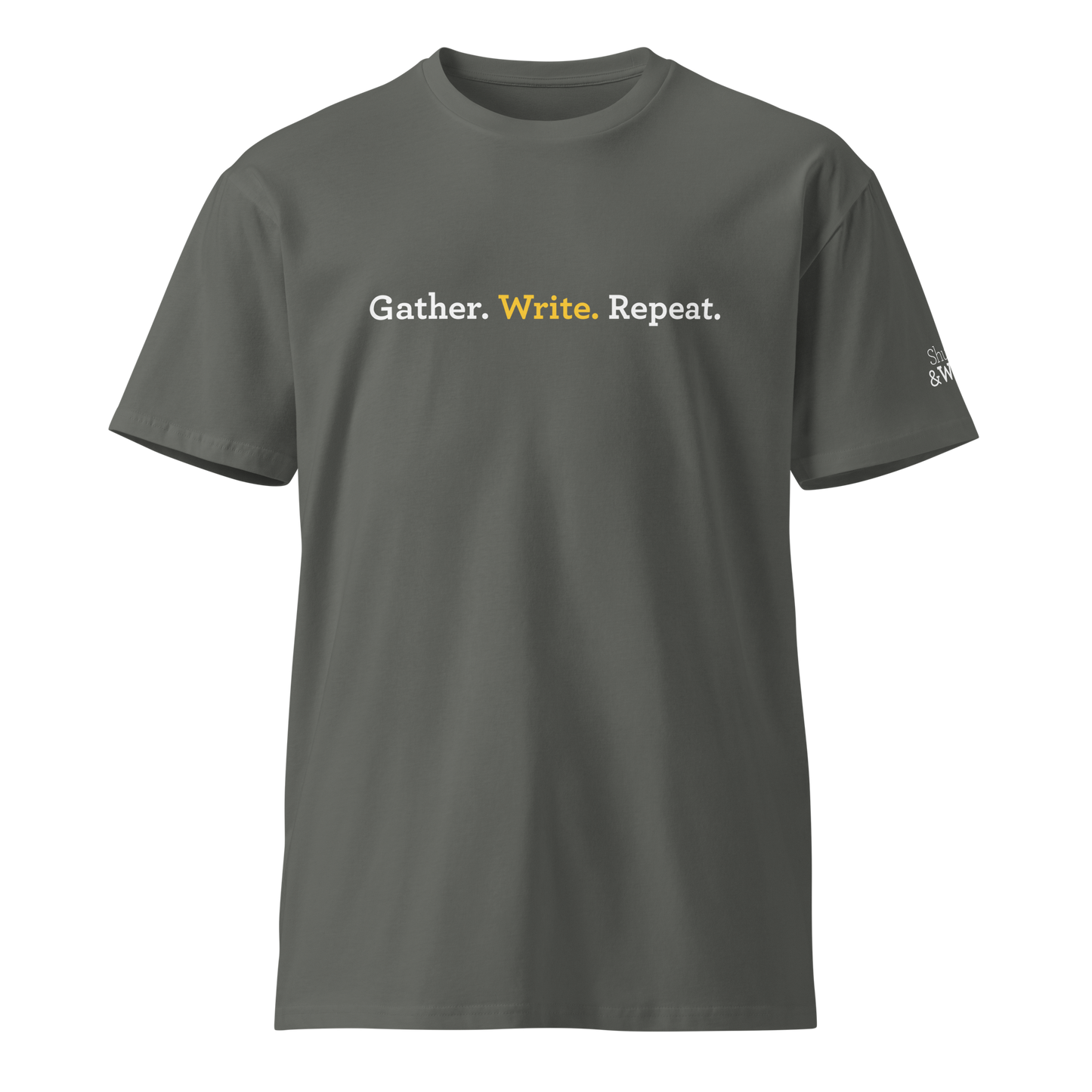 Gather. Write. Repeat. Unisex T-Shirt
