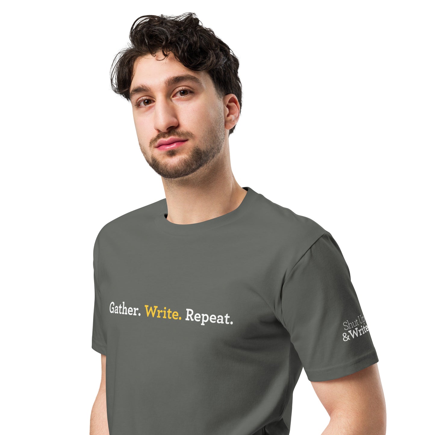 Gather. Write. Repeat. Unisex T-Shirt